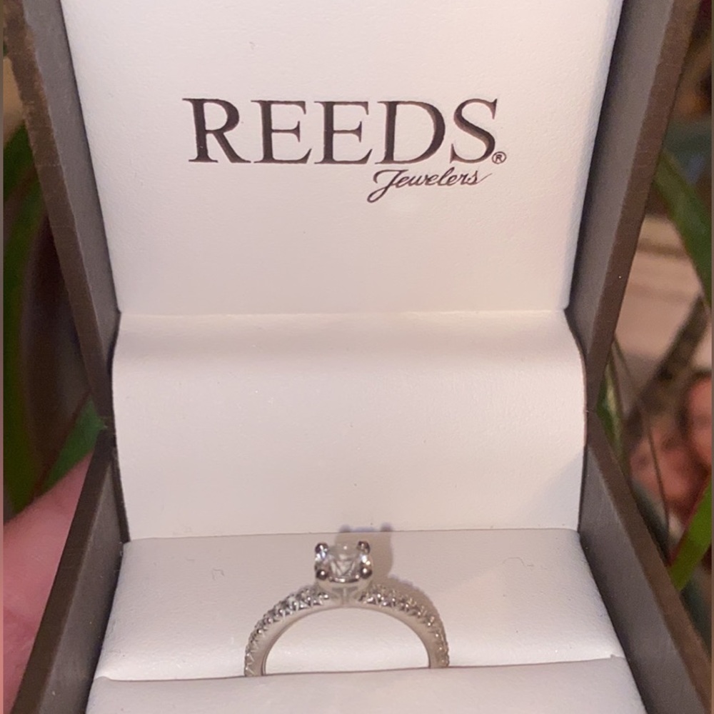 Reeds Jewelers Engagement Ring and Band